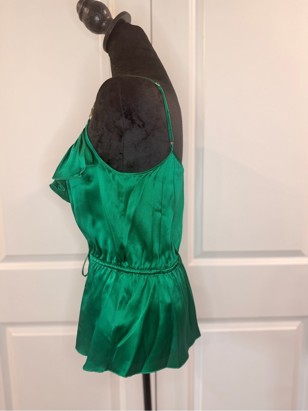 Trina Turk Emerald Green Ruffle-Cami Top Size Small - Picture 5 of 13